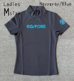 G/FORE ジーフォア Lサイズ レディース モックネック ネイビーグレー