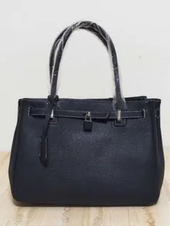 傳濱野 den HAMANO ミーティア トートバッグ ハンドバッグ 本革 黒