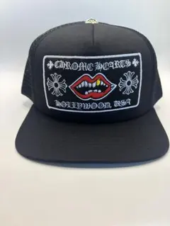 激レア反転ロゴCHROME HEARTSブラックトラッカーキャップ キッズサイズ