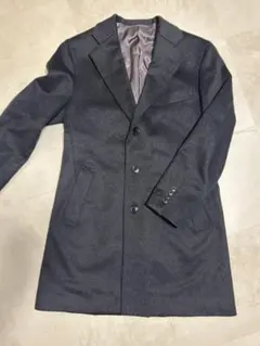 SHIPS ウールカシミヤ チェスターコート チャコールグレー