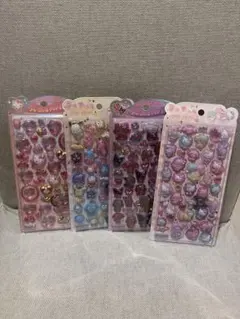 日焼けキティ　うるちゅるポップシール 4枚セット 　サンリオ