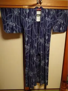 花柄浴衣 紺色