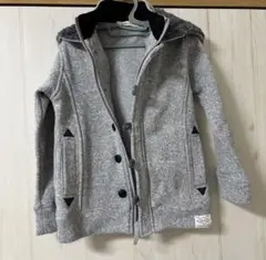 M.P.S ボアフード付きグレーパーカー　120 裏起毛