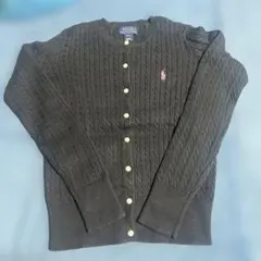 【美品】Polo Ralph Lauren 黒 カーディガン 12-14