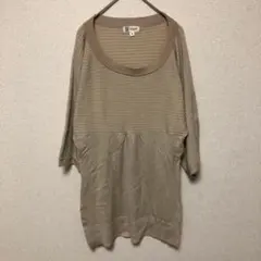 【MICKEL KLEIN】(M)ラメ混ニットプルオーバー/七分袖/フェミニンのサムネイル