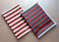 可愛いチェック柄ランチョンマット2枚セット　おしゃピク　キャンプ　32×45cm