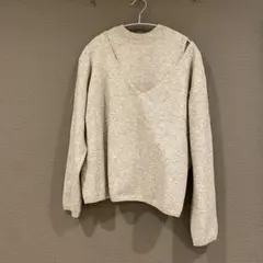 レイヤードニット　Vネック　ベージュ
