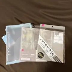 透明 6リングファイル A5サイズ ジッパー付き　6リング用リフィル2種類付