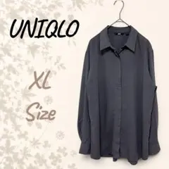 UNIQLO ユニクロ レーヨンブラウス XL 長袖 とろみシャツ26SSのサムネイル