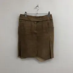 アプワイザーリッシェ 茶系スカート タイト 裾変形 上品シルエット