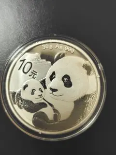 中国パンダ銀貨【2006年・1oz】箱とクリアケース付/ ⭐︎記念切手