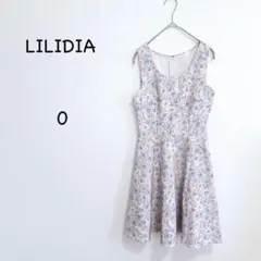 リリディア 花柄フレアワンピース 0 ピンクベージュ ノースリーブのサムネイル