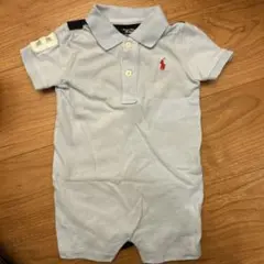 【未使用】Ralph Lauren ライトブルーロンパース 9M