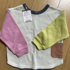 カラーブロック長袖カットソー