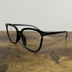 ウェリントン　伊達メガネ　黒ぶち　ブルーライトカットレンズ　ヴィンテージスタイル