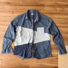 CERONAS パッチワーク長袖シャツ LL