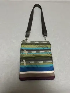 LeSportsac 3zipマルチカラー ショルダーバッグ　スマホポシェット