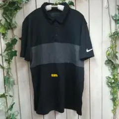 MK562★Nike ポロシャツ ブラック/グレー 半袖　DRI-FIT★XL