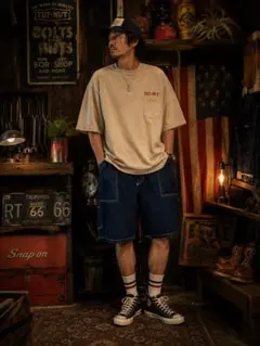 デニム ペインターショーツ ハーフパンツのサムネイル