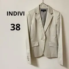 DIVIED インディヴィ　ジャケット　38 グレーホワイト　ひとつボタンのサムネイル
