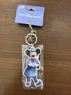☆ディズニー 35周年　七夕 ミッキー 実写 キーチェーン☆セブンデイ