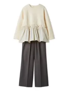 Mila Owen ペプラムブラウス×ワンタックパンツ ＳＥＴＵＰ