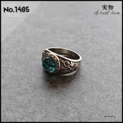 希少デザイン ボンゴレ ゴシックシルバー925リング ロック ブルー デザイン②