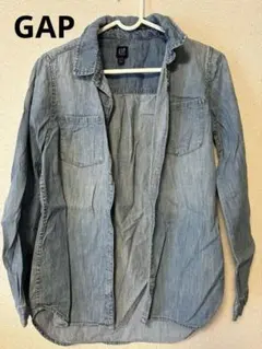 GAP デニム長袖シャツ ライトブルー