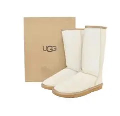 【未使用品】アグ UGG ムートンブーツ ロングブーツ 43 アイボリー メンズ