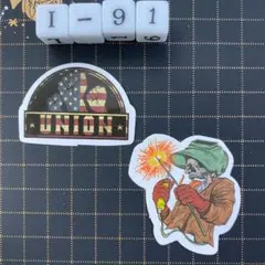 防水ステッカー　溶接工　建設電気技師　消防士　アメリカン　英語　標語　I-91