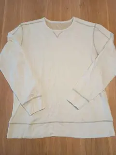 GAP●XL●ワッフル長袖Tシャツ●オフホワイト●身幅55 着丈70