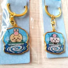 ハチワレうさぎ　ご当地限定ダイカットキーホルダー2点セット