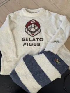 【希少・限定品】　ジェラピケ　ピノキオ　新品未使用　上下セット　マリオコラボ ジェラピケ マリオコラボ キノピオ プルオーバー&ロングパンツセット