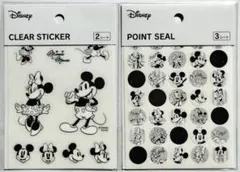 ディズニー ポイントシール クリアステッカー 2点セット Disney 匿名発送