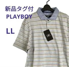 ​新品タグ付★PLAYBOY COLLECTION ポロシャツ LL 綿100