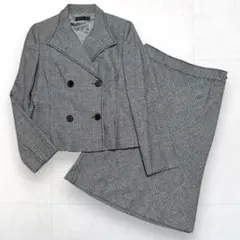 美品＊ICB セットアップ ダブルジャケット スカート グレー