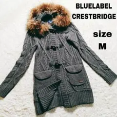 ✨極美品✨ BURBERRY バーバリーブルーレーベルダッフルコートグレーM ⭐美品⭐BURBERRY ヘリンボーン ダッフルコート グレー ⭐美品