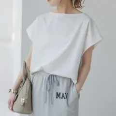 美品 Spick&Span ポンチフレンチスリーブプルオーバー 白 試着のみ