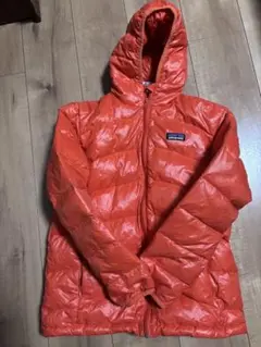 パタゴニア フード付きダウンジャケット オレンジ　キッズ　XL