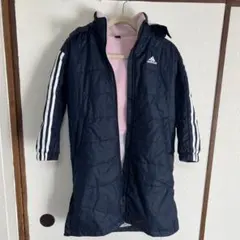 adidas キッズネイビーコート フード付き