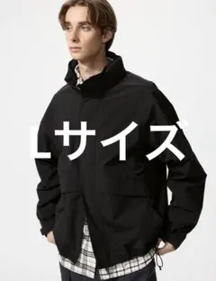 ウインドプルーフスタンドブルゾン ブラック Lサイズ