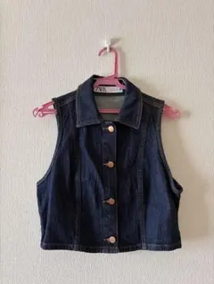 ZARA デニムベスト ノースリーブジャケット