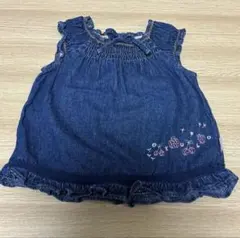 デニムフリルワンピース 90㎝のサムネイル