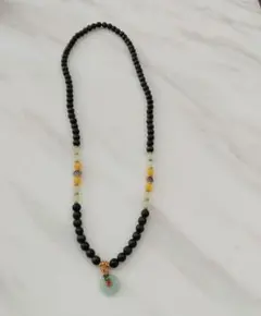 ロングネックレス ペンダント付き