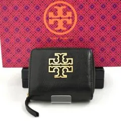 【未使用に近い】TORY BURCH 二つ折り　Tロゴ　ブリッテン　 二つ折り