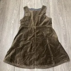 COMME CA ISM ブラウン ジャンバースカート 110cm