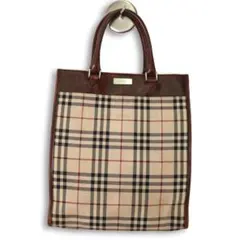 BURBERRY バーバリー ノバチェック トートバッグ レザー A4可　PC可