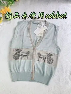 新品adabat アダバット 吸水速乾 ベスト刺繍デザイン ゴルフウェア 日本製