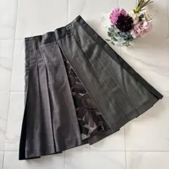 NO.2-136 KENZO プリーツスカート36 グレー花柄のサムネイル