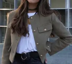 SHEIN ノーカラージャケット 未使用のサムネイル